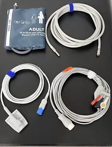 Philips MP70 Accessories Kit Bundle - Cuff, Hose, SpO2, ECG - Same Day Shipping  - Picture 1 of 4