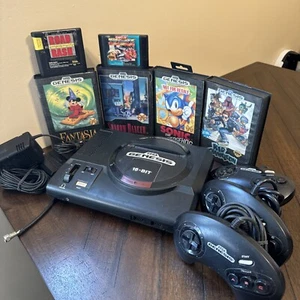 Sega Genesis Lot - Konsole Controller Adapter & 6 Spiele GETESTET und FUNKTIONIERT! - Bild 1 von 10