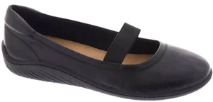 Easy Spirit Womens Golden Leather Slip On Round Toe Mary Janes Shoes FLATS~9W - Picture 1 of 6