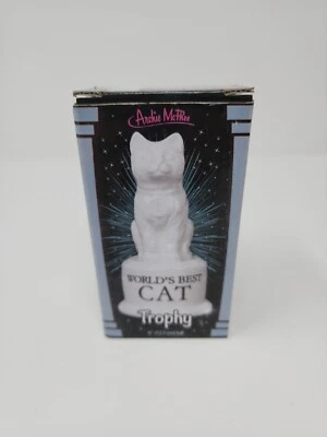 Archie McPhee Accoutrements World's Best Cat Trophy-Figurine Pre Owned IOB - Image 1 of 4