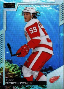 2020-21 O-Pee-Chee Platinum Aquamarine TYLER BERTUZZI 101 #133/499 Red Wings OPC