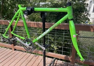 Raleigh Tactic Lime Green Splatter U.S.A. Made-MTB/Gravel 4130 Steel Med/Large - Picture 1 of 10