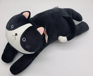 Rare Japanese Plush Cat Doll Cute Soft Stuffed CAT Pillow Long 26 INCH BLACk - Picture 1 of 5
