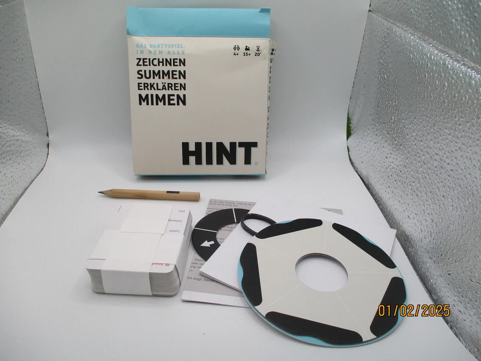 HINT POCKET - DAS PAYRTSPIEL ZEICHNEN+SUMMEN VON ASMODEE DEUTSCH 2.WAHL - Bild 1 von 1