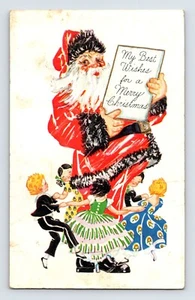 Postcard Christmas SAnta DAncing 1910s Unposted Divided Back - Picture 1 of 2