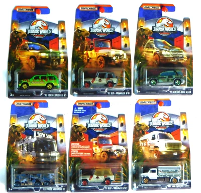 Matchbox 2017 "Jurassic World Legacy Collection"- Complete Set 1-6 - Image 1 of 4