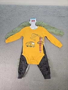 Carter's 18 Mo Boy's 4-Piece Long Sleeve Bodysuits & Jogger Pants Set NEW - Picture 1 of 6