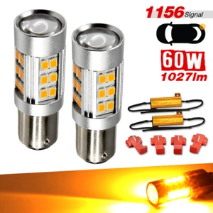 1156 7506 Bulbs 27LED Yellow Amber for Turn Signal Lights with Resistors - Bild 1 von 6