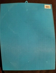 Lot of 2 Plastic Canvas 7ct Mesh Sheets - Bright Blue - 10½" x 13½" - New - Picture 1 of 3