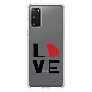 Clear Case for Galaxy S (Pick Model) Georgia Love Black & Red - Picture 1 of 12