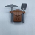 LEGO Minifigure Backpack Opening BROWN with shovel and pickaxe 30158