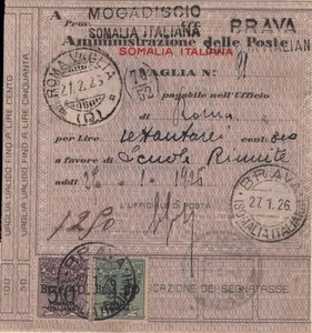 Vaglia da Brava per Roma con segnatasse vaglia 20 b su - Foto 1 di 1