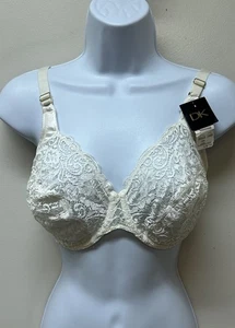 Vintage Donna Karan size 34DD Lace Nylon Bullet Bra Made in USA NEW NOS - Picture 1 of 8