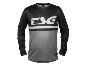 TSG MANICA LUNGA "PLAIN JERSEY" - NERO-GRIGIO - MEDIA - Foto 1 di 1