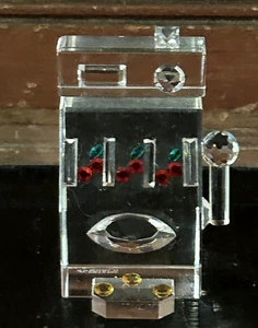 Vtg Retired Swarovski Crystal World Slot Machine With Cherries Game Of Chance - Picture 1 of 6
