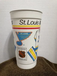 RARE Vintage 1980s NHL The Collectibles 32oz Souvenir Cup St. Louis Blues - Picture 1 of 6