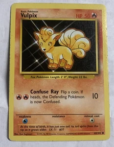 Vulpix Pokemon Card 50 HP Base? Set? Vintage? Rare? - Picture 1 of 2