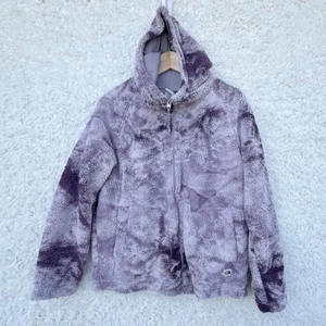 Sudadera con Capucha The North Face Púrpura Tie Dye Polar Cremallera Completa Difusa Exterior Mediana M - Imagen 1 de 8