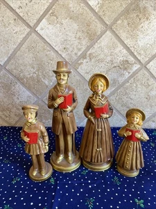 Vintage Norcrest Japan Carolers Family statuine Natale 10-7” stile vittoriano - Foto 1 di 6