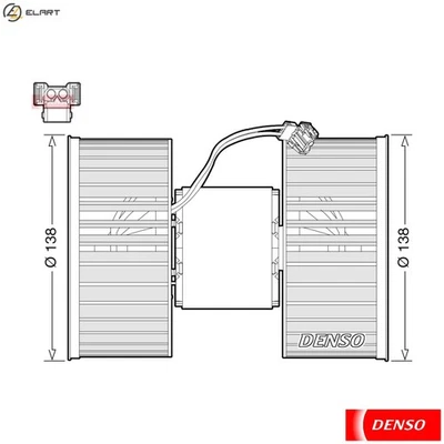 INTERIOR BLOWER DEA05006 FOR BMW X3/SAV/E83 N47D20C/A N46B20B 2.0L 4cyl N52B25 - Image 1 of 4