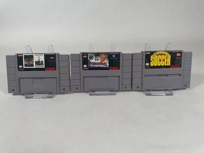 NBA Showdown / Troy Aikman / World League Soccer (Super Nintendo SNES Lot 3) - Image 1 of 4