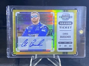 2023 Panini Chronicles Chris Buescher Contenders Optic Season Ticket Gold /10 AU - Picture 1 of 2