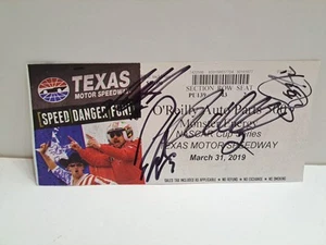Texas Motor Speedway 31/03/19 O'Reilly Auto Parts 500 biglietto firmato insegna sconosciuta - Foto 1 di 9