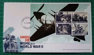 2022 Ex Unsung Heroes Women of WW II PSB Spitfire m/s Pane FDC London SW1 NP Pmk - Picture 1 of 2