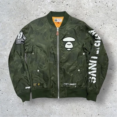 Aape MA-1 Jacket Unisex Y2K Rare Print M - Image 1 of 4