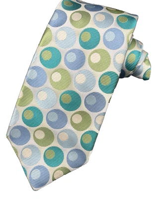 Ted Baker Tie Men’s 100% Silk Men's Colorful Silver Purple Polka Dots 61" USA - Image 1 of 4