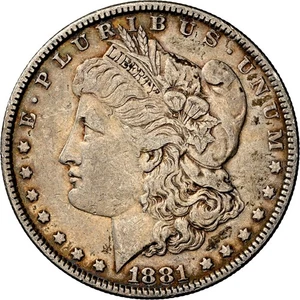 1881 1 $ Morgan Dollar schöne Farbe NGC ss30 - Bild 1 von 3