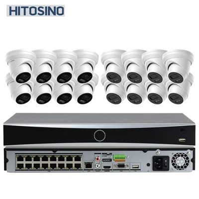 Sistema de Cámara HITOSINO16CH 8MP 4K Color MIC IP Cámara 2SATA POE NVR 160Mbps Lote Foto 1 de 4