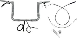 FAT BAGGERS INC. 1-1/2" EZ Install Flat Top Handlebar - 12" - Chrome 649012 - Picture 1 of 1