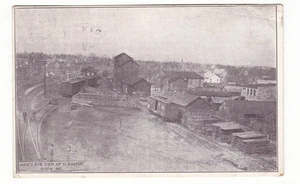 antike Postkarte / Dixon, Missouri Mo. / Vogelperspektive Aufzug Eisenbahn Zug - Bild 1 von 2