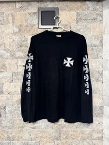 West Coast Choppers Langarm T-Shirt Schwarz XL Eisernes Kreuz Logo Vintage Y2K - Bild 1 von 6