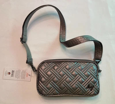 Nuevo con etiquetas Cartera Lug Coupe XL Plateado-Lavanda Correa Ajustable Foto 1 de 4