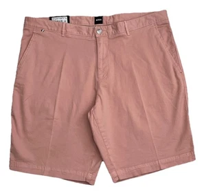 Herren HUGO BOSS Rosa/Pfirsich Freizeit Shorts 40 Slim Fit Neu SLICE Baumwollmischung SCHÖN - Bild 1 von 6