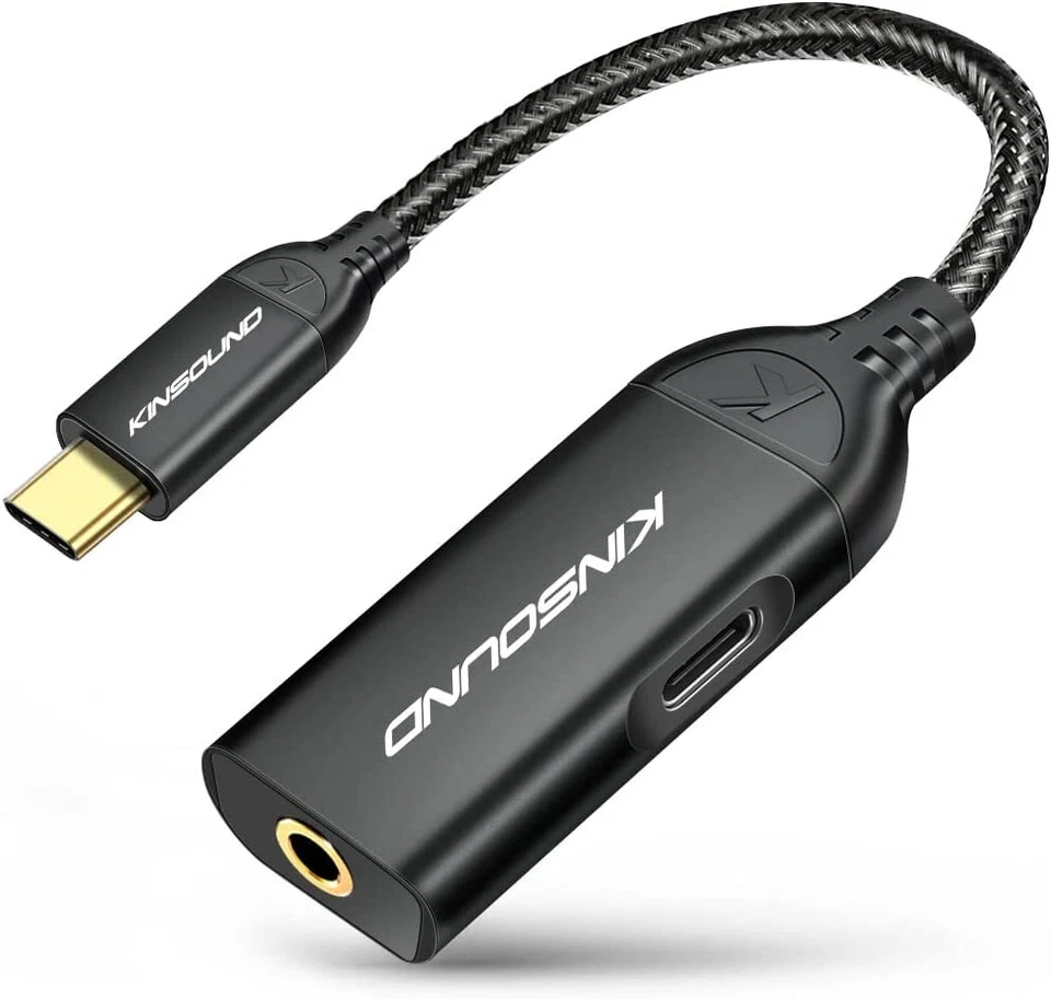 USB C to 3.5 mm Jack Adapter, 24bit Hi-Res Sound Type C to Audio Connector UK - Image 1 of 1