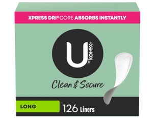 U by Kotex Security Pads Lightdays Liners Long Light Absorbency Unscented126 Ct. - Picture 1 of 10