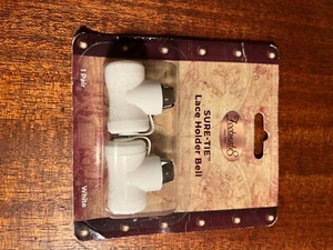 New Old Stock VTG Toddlers White Shoe Lace Keeper Holder Set Walking Shoe Bells - Picture 1 of 2