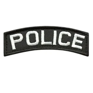 Police shoulder tab embroidered law enforcement SWAT sheriff LEA hook patch - Picture 1 of 2