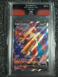 2021 pokemon chilling reign Blaziken #161 Gem Mint 10 Epic Card Grading - Picture 1 of 2