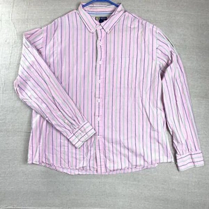 Duck Head Button Down Shirt Mens XXL Pink Multicolor Striped - Picture 1 of 7