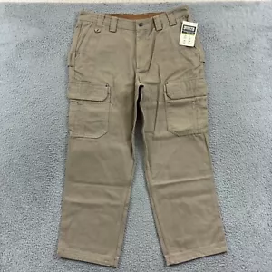 Duluth Trading Pants Men 38x30 Tan Relaxed Fire Hose Workwear Canvas Cargo NWT - Picture 1 of 13