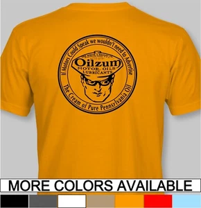 T-shirt retrò Oilzum olio motore 50/50 misto cotone petrolio gas moto - Foto 1 di 16