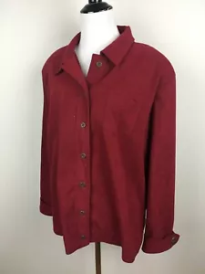 Draper's & Damon's Jacket Size XL Brick Red Maroon Laser Cut Holes Brushed - Picture 1 of 9