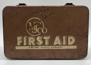 Vintage Medical Supply Company MSCO First Aid Kit metal box Loaded Contents GC - Picture 1 of 13