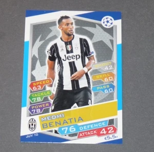 10 MEHDI BENATIA JUVENTUS JUVE FOOTBALL CHAMPIONS LEAGUE 2016-2017 TOPPS PANINI - Imagen 1 de 1