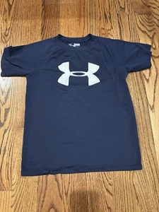 Under Armor Heat Gear Athletic T-Short Youth Medium Navy - Picture 1 of 1