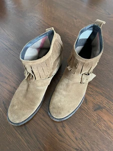 Stiefeletten Damen, Gr. 38.5, Wildleder braun von Burberry - Bild 1 von 8
